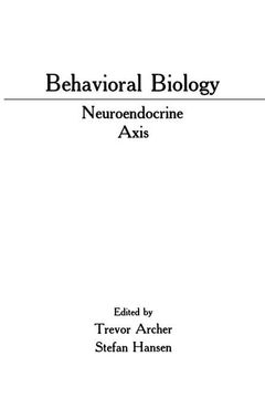 portada Behavioral Biology: Neuroendocrine Axis (en Inglés)