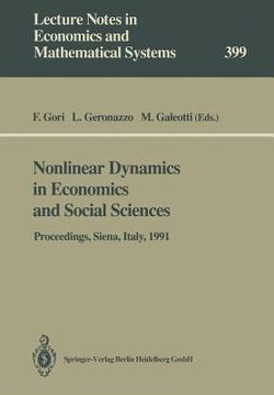 portada nonlinear dynamics in economics and social sciences: proceedings of the second informal workshop, held at the certosa di pontignano, siena, italy, may (en Inglés)