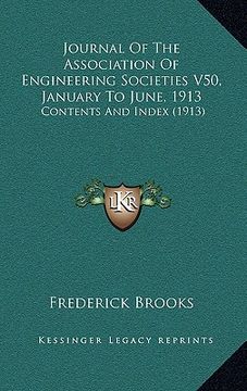 portada journal of the association of engineering societies v50, january to june, 1913: contents and index (1913) (en Inglés)