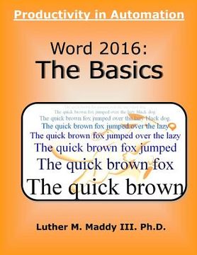 portada Word 2016: The Basics (in English)
