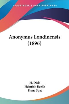 portada Anonymus Londinensis (1896) (in German)