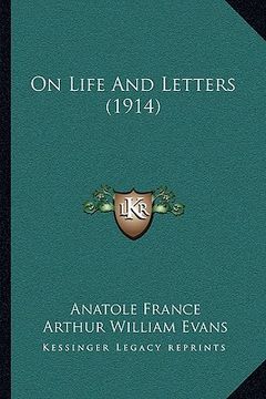 portada on life and letters (1914) (in English)