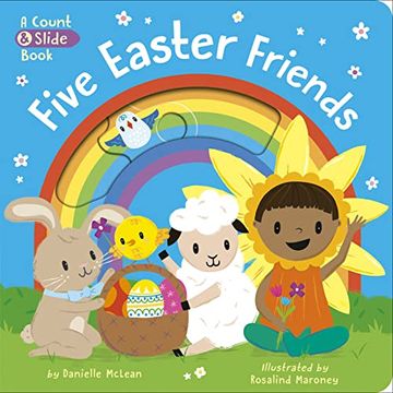 portada Five Easter Friends: A Count & Slide Book (en Inglés)