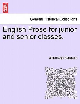 portada english prose for junior and senior classes.