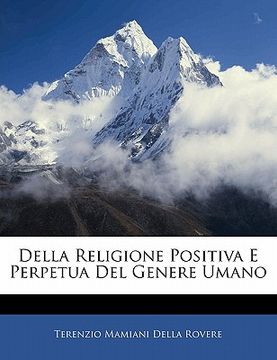 portada Della Religione Positiva E Perpetua Del Genere Umano (in Italian)