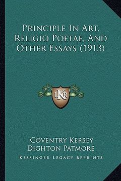 portada principle in art, religio poetae, and other essays (1913) (en Inglés)