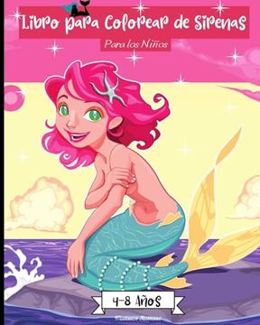 portada Libro para Colorear de Sirenas para Niños de 4 a 8 años: Libro para Colorear de Sirenas para Niños de 4 a 8 años