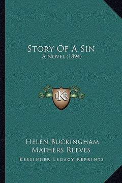 portada story of a sin: a novel (1894) (en Inglés)