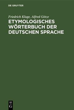 portada Etymologisches Wörterbuch der Deutschen Sprache (en Alemán)