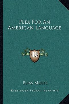 portada plea for an american language (in English)