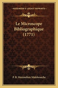 portada Le Microscope Bibliographique (1771) (en Francés)