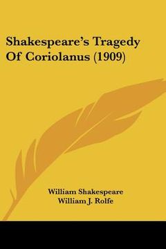 portada shakespeare's tragedy of coriolanus (1909) (en Inglés)