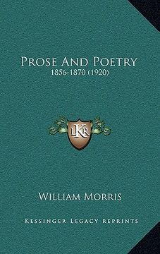 portada prose and poetry: 1856-1870 (1920)