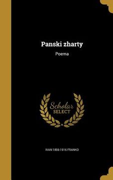 portada Panski zharty: Poema (en Ucrania)