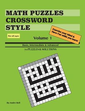 portada Math Puzzles Crossword Style Vol 1 (en Inglés)