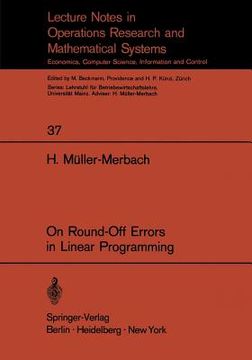 portada on round-off errors in linear programming (en Inglés)