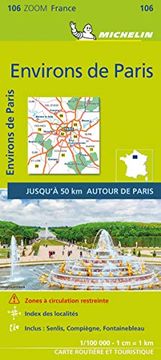 portada Paris Environs 11106 Carte Zoom Michelin Kaart: Straßen- und Tourismuskarte 1: 100. 000 (Carte Routière & Touristique) (en Francés)