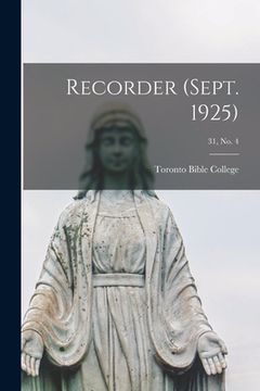 portada Recorder (Sept. 1925); 31, no. 4 (in English)