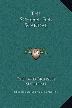 portada the school for scandal (in English)
