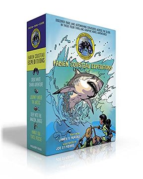 portada Fabien Cousteau Expeditions (Boxed Set): Great White Shark Adventure; Journey Under the Arctic; Deep Into the Amazon Jungle; Hawai'i Sea Turtle Rescue (en Inglés)