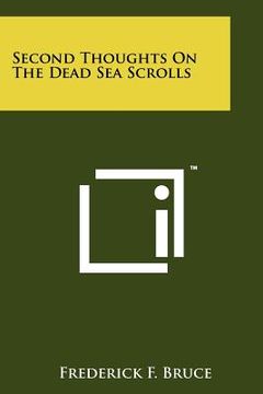 portada second thoughts on the dead sea scrolls (en Inglés)