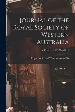portada Journal of the Royal Society of Western Australia; v.48: pt.1-4 (1965: Mar-Dec.) (en Inglés)