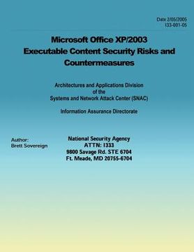 portada Microsoft Office XP/2003 Executable Content Security Risks and Countermeasures (en Inglés)