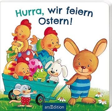 portada Hurra, wir Feiern Ostern! Erste Gereimte Ostergeschichte für Kinder ab 18 Monaten (en Alemán)