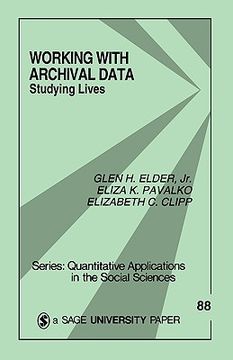 portada working with archival data: studying lives (en Inglés)