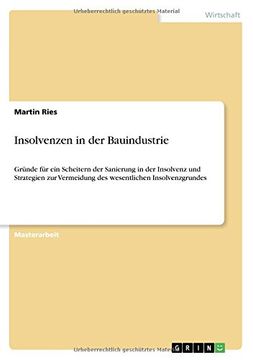 portada Insolvenzen in der Bauindustrie (German Edition)
