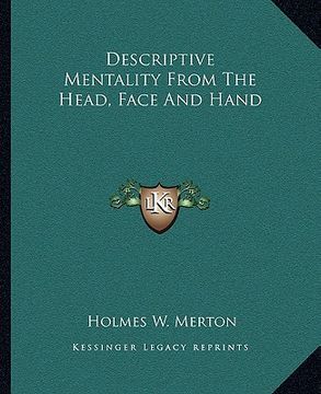 portada descriptive mentality from the head, face and hand (en Inglés)