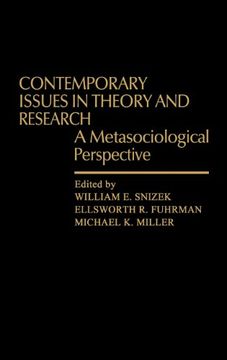 portada Contemporary Issues in Theory and Research: A Metasociological Perspective (Contributions in Sociology)