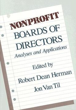 portada nonprofit boards of directors: analyses and applications (in English)