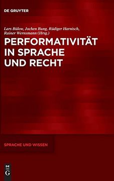 portada Performativit t in Sprache und Recht (Sprache und Wissen (Suw)) (en Alemán)