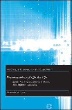 portada Phenomenology of Affective Life, Volume XLI (en Inglés)