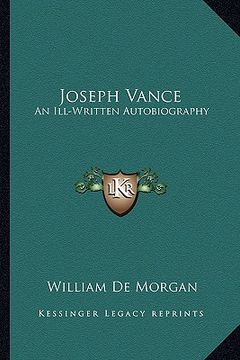 portada joseph vance: an ill-written autobiography (in English)