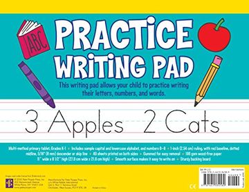 portada Practice Writing pad - Primary Tablet Great for Grades Kindergarten and up. (40 Sheets) (in English)