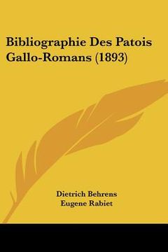 portada bibliographie des patois gallo-romans (1893) (in English)