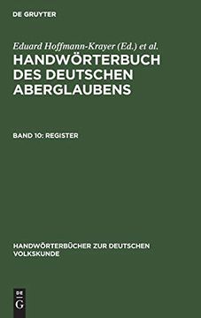 portada Register (Handwã Â¶Rterbã Â¼Cher zur Deutschen Volkskunde) (German Edition) [Hardcover ] (en Alemán)