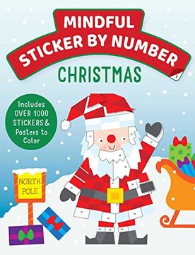 portada Mindful Sticker by Number: Christmas: (Sticker Books for Kids, Activity Books for Kids, Mindful Books for Kids, Christmas Books for Kids) (Iseek) (en Inglés)