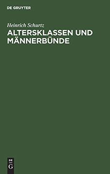 portada Altersklassen und Männerbünde (en Alemán)
