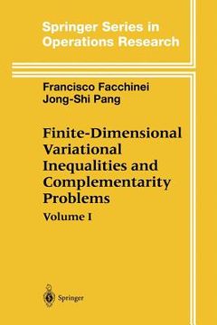 portada finite-dimensional variational inequalities and complementarity problems (en Inglés)