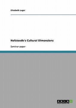 portada hofsteede's cultural dimensions (en Inglés)