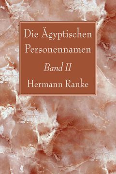 portada Die Ägyptischen Personennamen, Band II (in German)