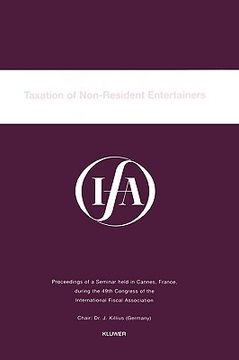 portada ifa: taxation of non-resident entertainers (en Inglés)