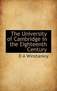 portada the university of cambridge in the eighteenth century (in English)
