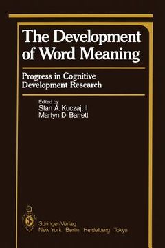 portada the development of word meaning: progress in cognitive development research (en Inglés)