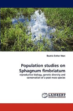 portada population studies on sphagnum fimbriatum (en Inglés)