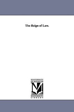 portada the reign of law. (in English)
