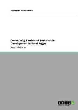 portada community barriers of sustainable development in rural egypt